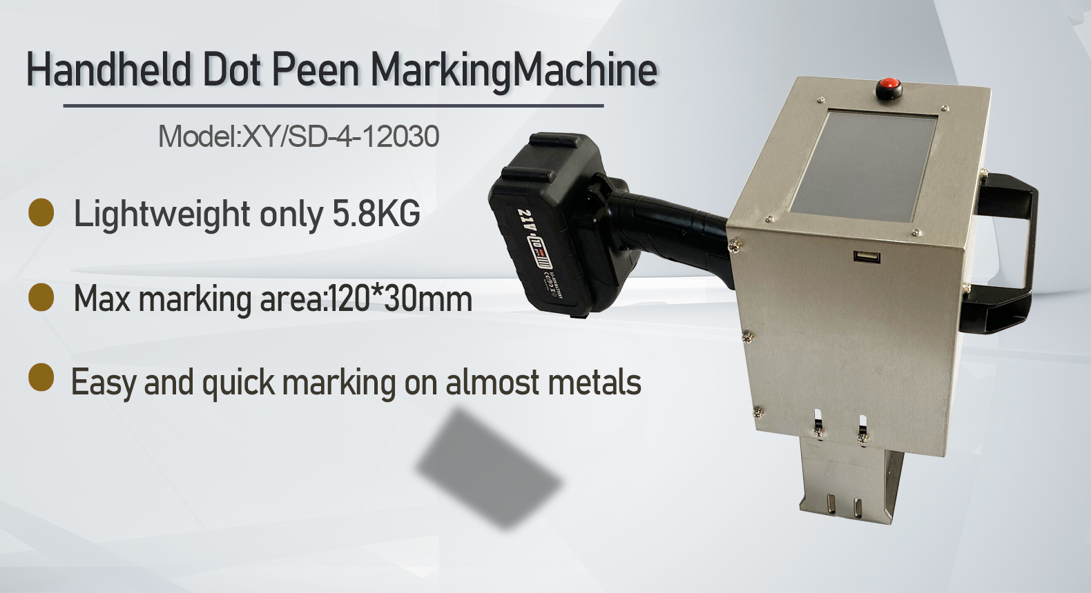 Handheld Dot Peen Marking Machine XY/SD-4-12030