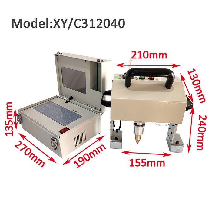Pneumatic and portable engraving machine for Dot needle metal chassis number XY/C3-12040