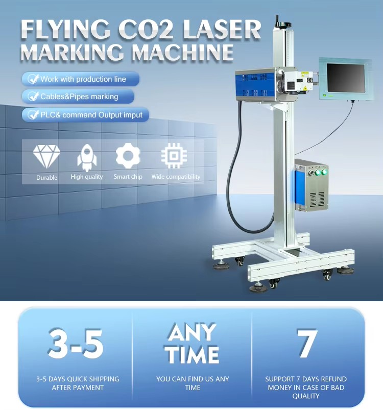 CO2 Flying Laser Marking Machine XY/COF-30/40/50/60W