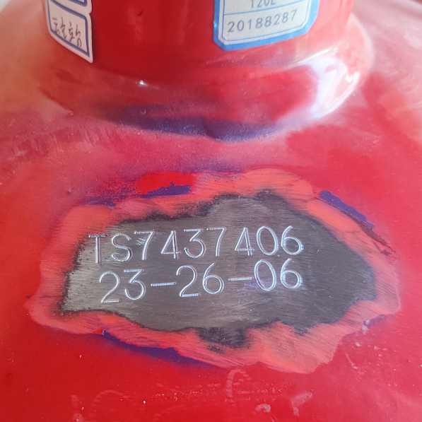Fire extinguisher markings