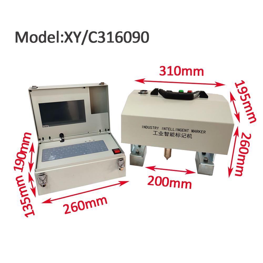 Pneumatic Dot Pin Metal Engraving Marking Machine XY/C3-16090